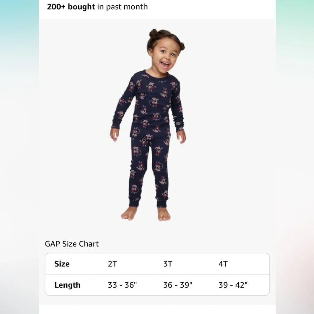 GAP Baby Toddler Long John Pajama Set